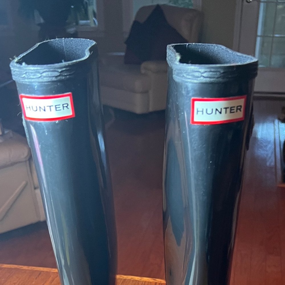Hunter tall black rainboots size 7 - Picture 6 of 6